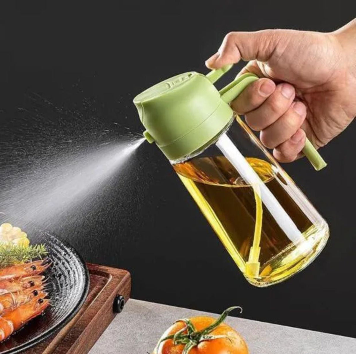 2 in 1 Oil Spray Jug - Oil Jug And Sauce Bottle | BNH Traders Pakistan