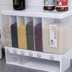 6in1 Wall-Mounted Cereal Dispenser - Spice Box And Jar | BNH Traders Pakistan
