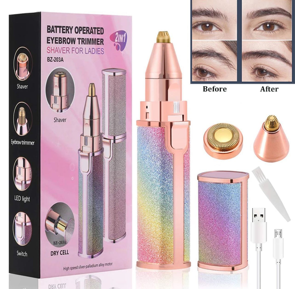 Flawless 2 in 1 Trimmer - Trimmer And Hair Remover | BNH Traders Pakistan