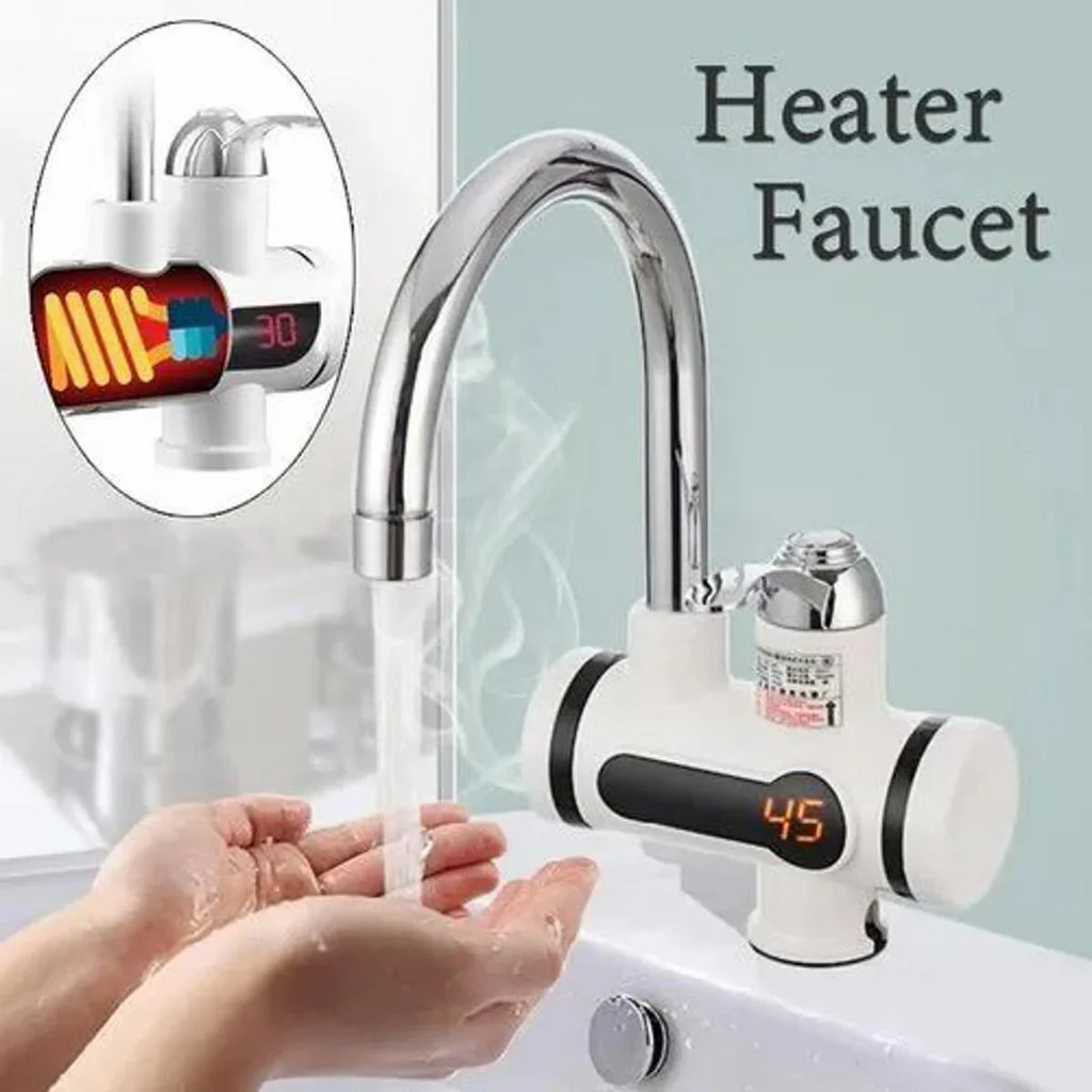 Electric Heating Water Faucet Digital Display - Hose, Nozzle And Tap Accessory | BNH Traders Pakistan