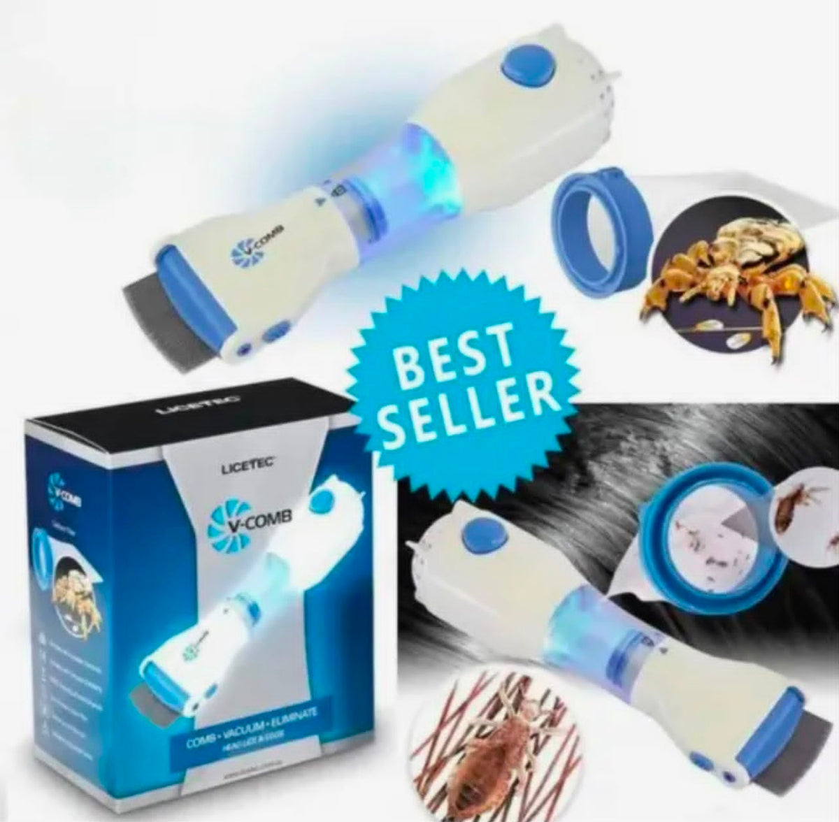 V Comb - Anti Lice Electric Comb - Head Lice Machine - Health Device | BNH Traders Pakistan