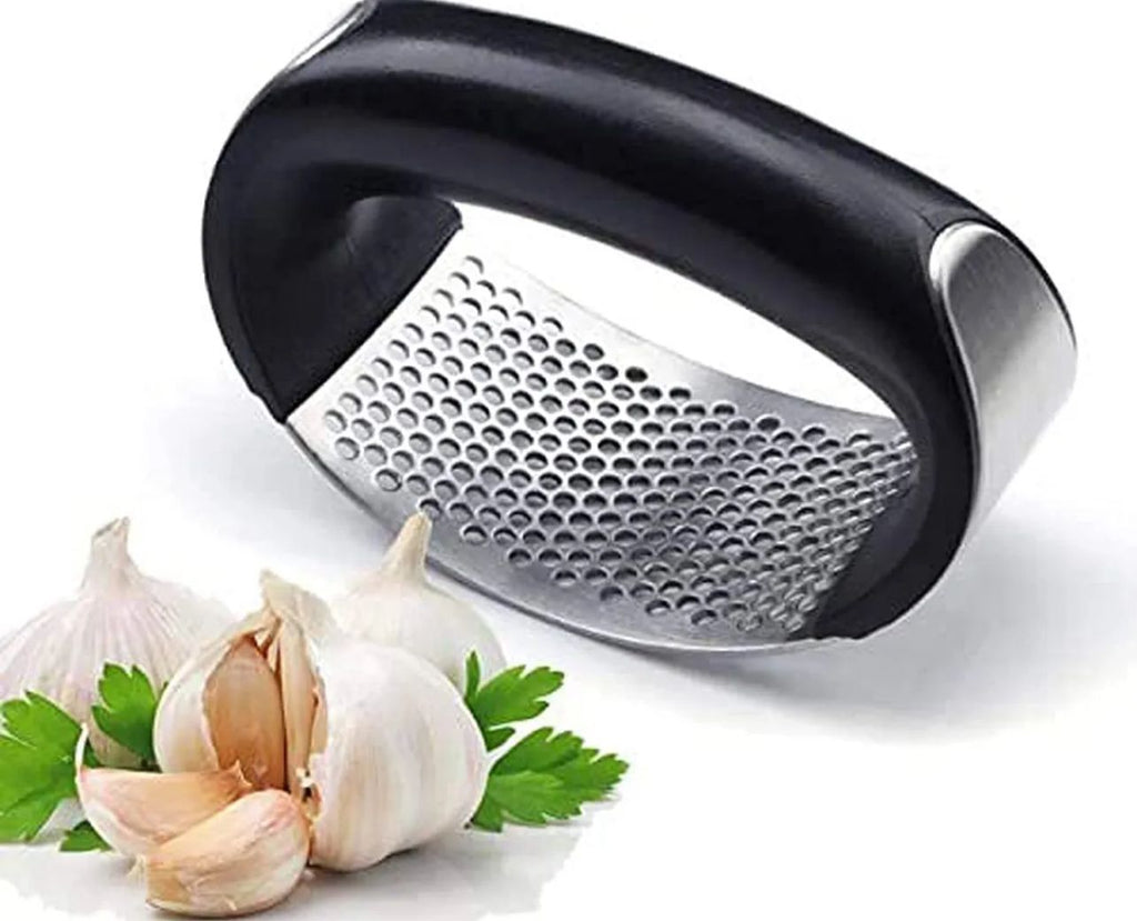 Stainless Steel Garlic Press Crusher - Kitchen Tool | BNH Traders Pakistan