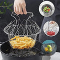 Stainless Steel Foldable Chef Basket - Cookware Item | BNH Traders Pakistan