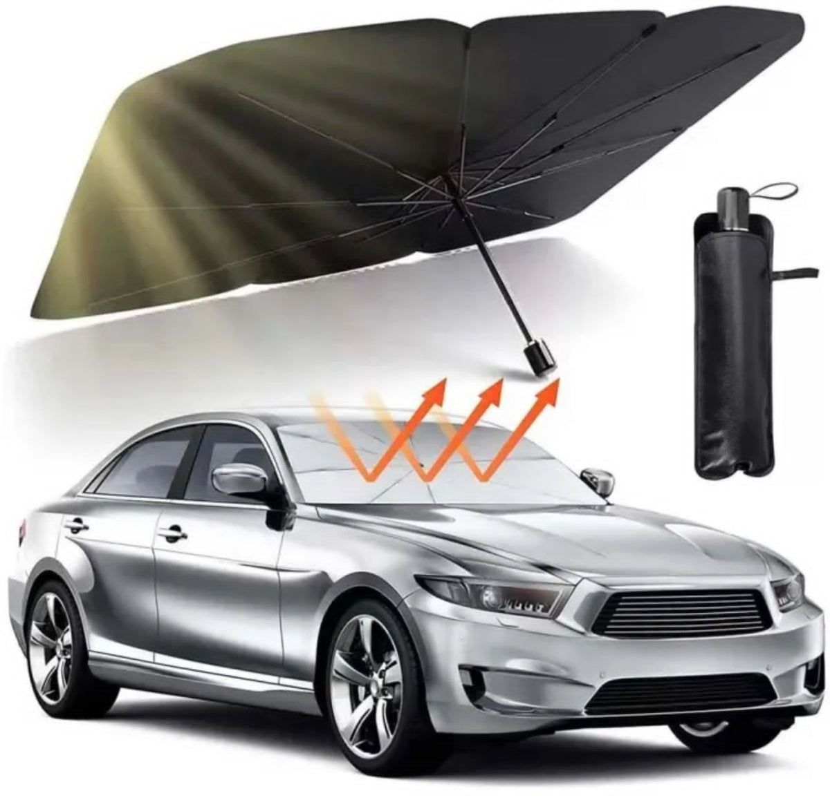 Car Sun Shade Umbrella - Car Accessory | BNH Traders Pakistan