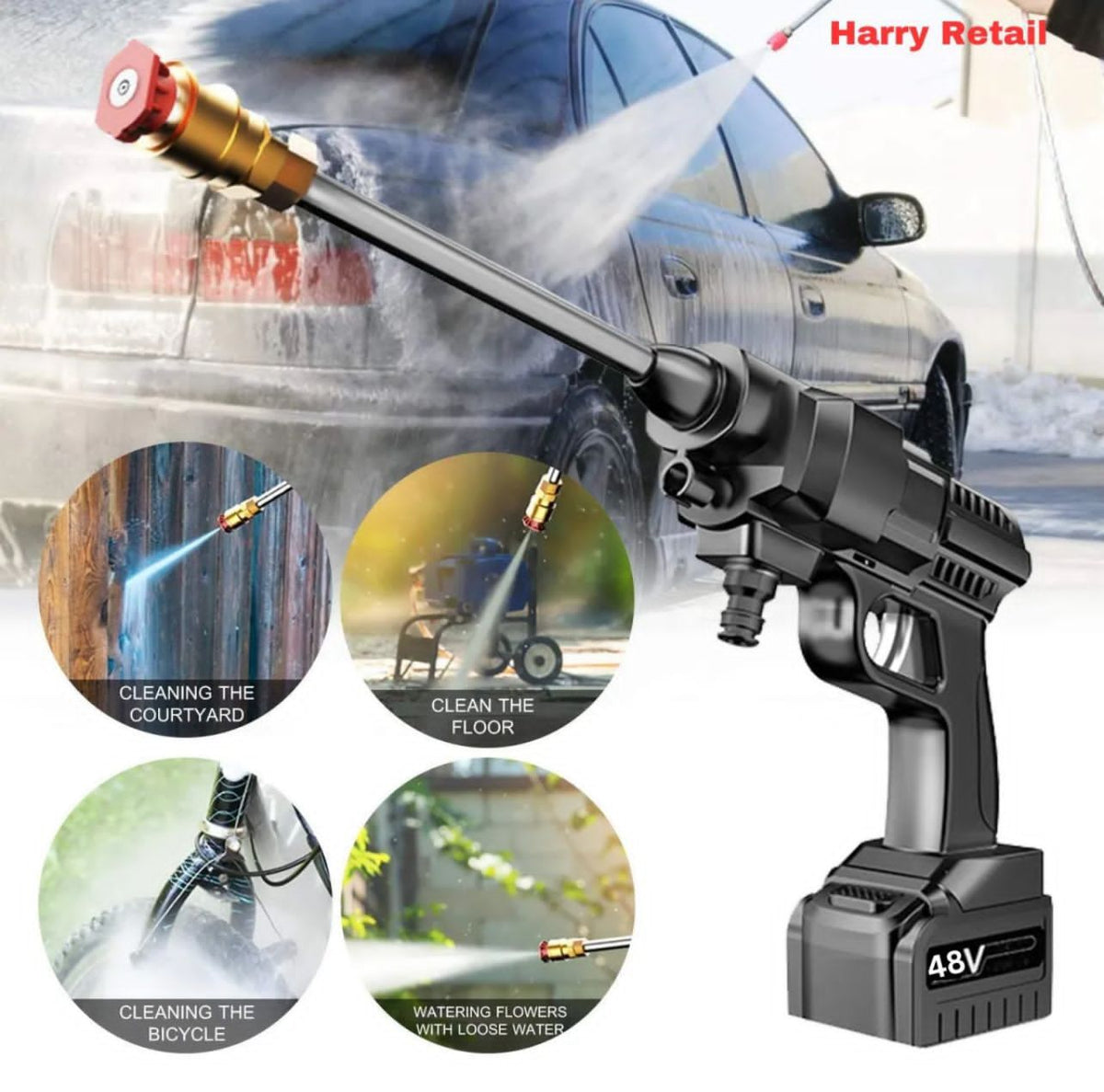 48V Rechargeable Pressure Washer Gun - Image 2 | BNH Traders
