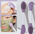 Silicone Double Head Mask Brush, Silicone Face Wash Brush - Skincare Tool | BNH Traders Pakistan