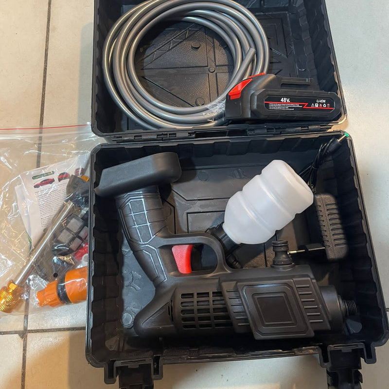 48V Rechargeable Pressure Washer Gun - Hose, Nozzle And Tap Accessory | BNH Traders Pakistan